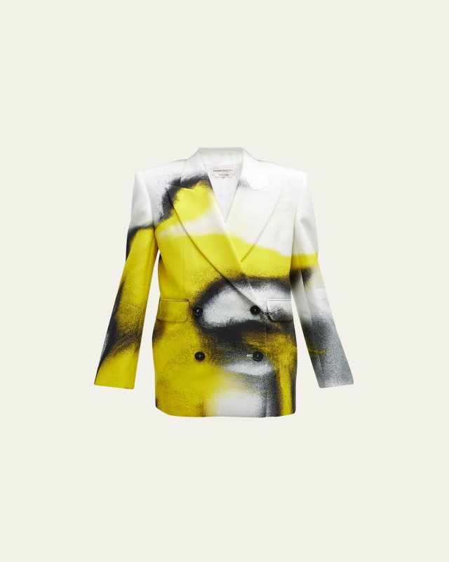 Printed Boxy Cady Jacket